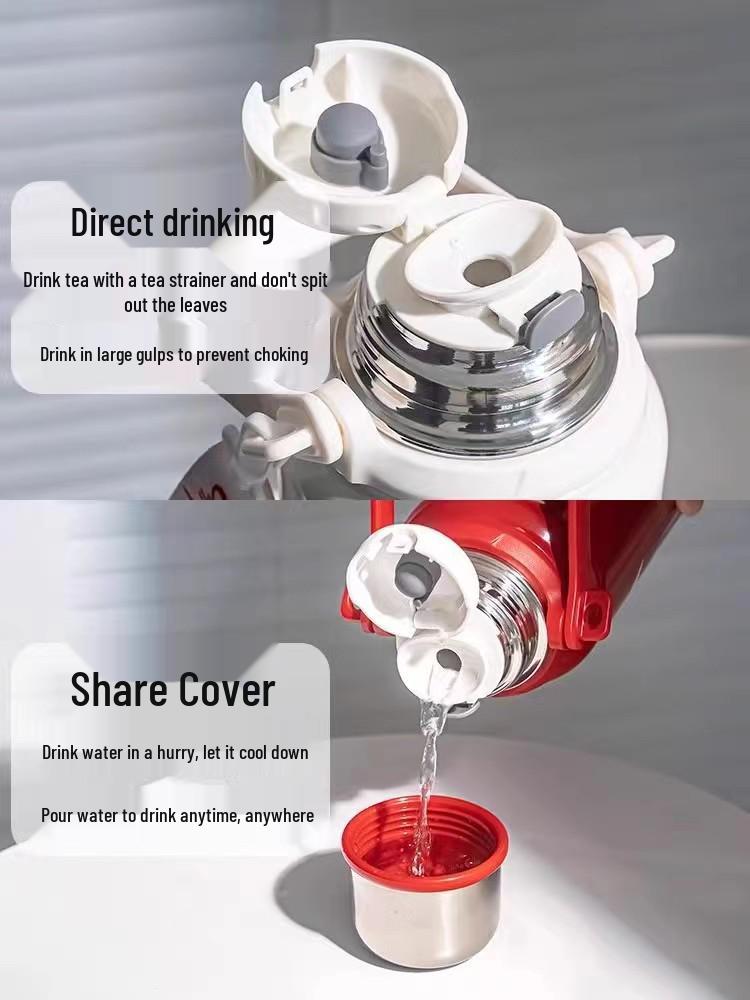 Women's Insulated Stainless Steel Sports Kettle - Large Capacity, Portable Outdoor Water Cup