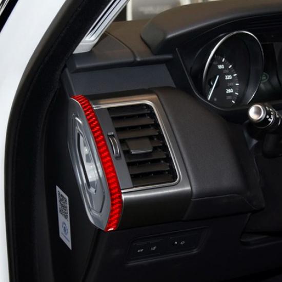 2Pcs Red Carbon Fiber  Side Air Vent Cover Trim Strip For Land Rover Range Rover