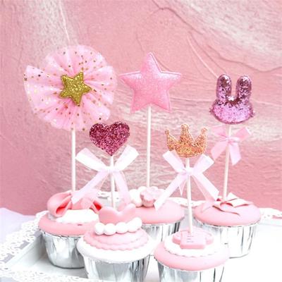 Cute Sweet Cake Flags Cake Decor Birthday Party Decoration Tool Happy Birthday Supplies