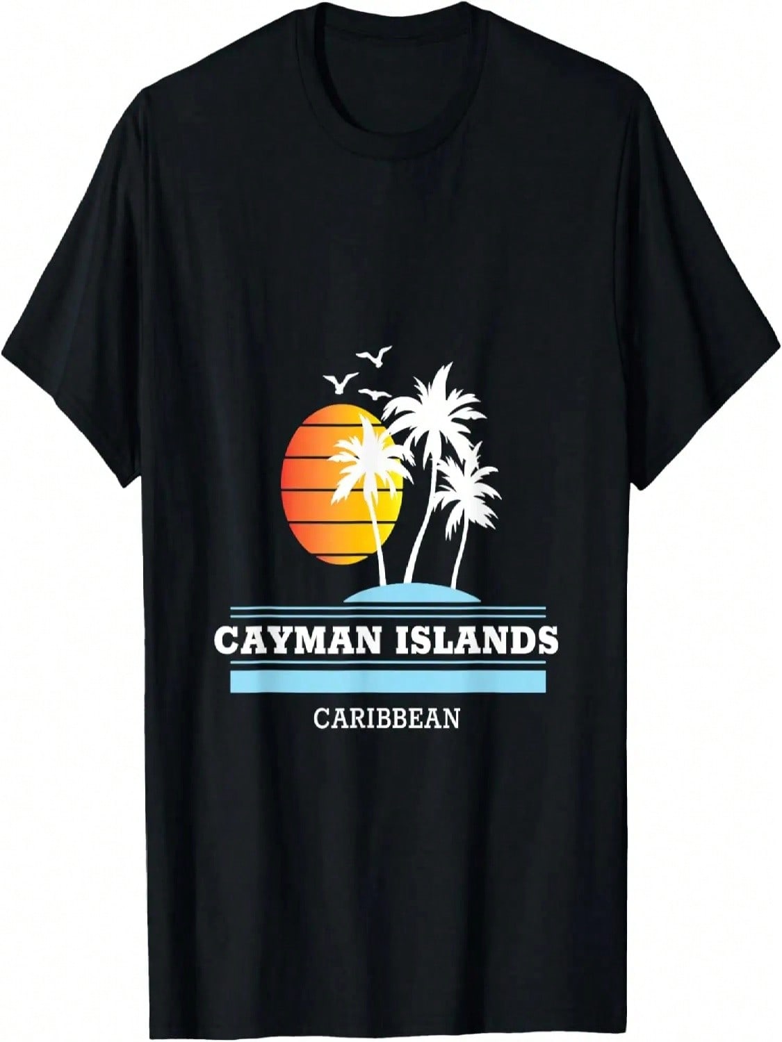 Retro Cool Cayman Islands Original Beach Sunset Novelty Art T-Shirt S разноцветный