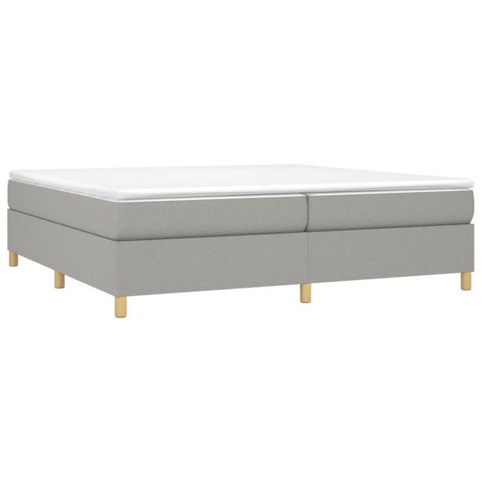 Maison Exclusive - Sommier à lattes de lit avec matelas Gris clair 200x200cm Tissu
