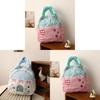 Polyester Cartoon Embroidered Cosmetic Bag With Zipper Closure For Daily Use