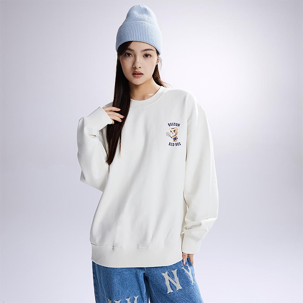 New MLB Sweatshirts Unisex Ivory White 3AMTE0134-43CRD
