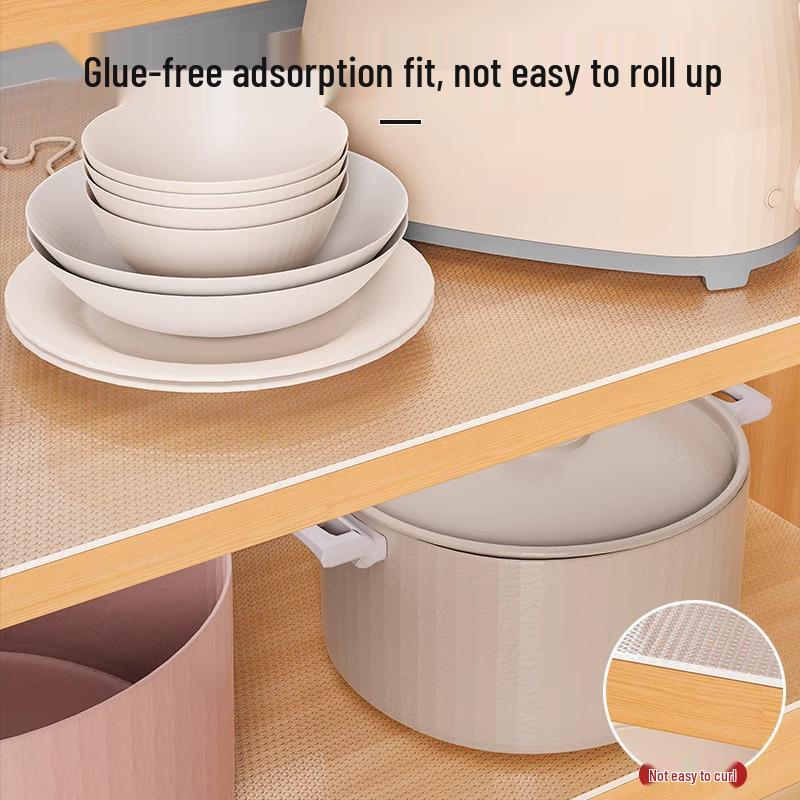 Waterproof Self-Adhesive Drawer and Cabinet Liner - Oilproof, Dustproof, Moisture-Proof Mat for Wardrobes and Kitchens