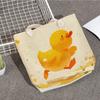 Multifunctional Little Yellow Duck Printed Thick Rope Shoulder Beach Bag 7583