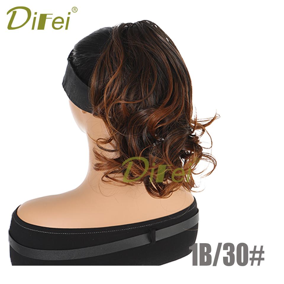 

WTB короткий вьющийся синтетический парик с конским хвостом, женский зажим на когтях, конский хвост, высокотемпературное химическое волокно, коротковолновой парик с конским хвостом 25CM