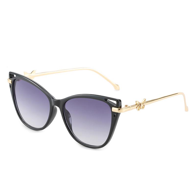 New Cat Eye Sunglasses European And American Personality Butterfly Metal Glasses Internet Celebrity Sunglasses Women