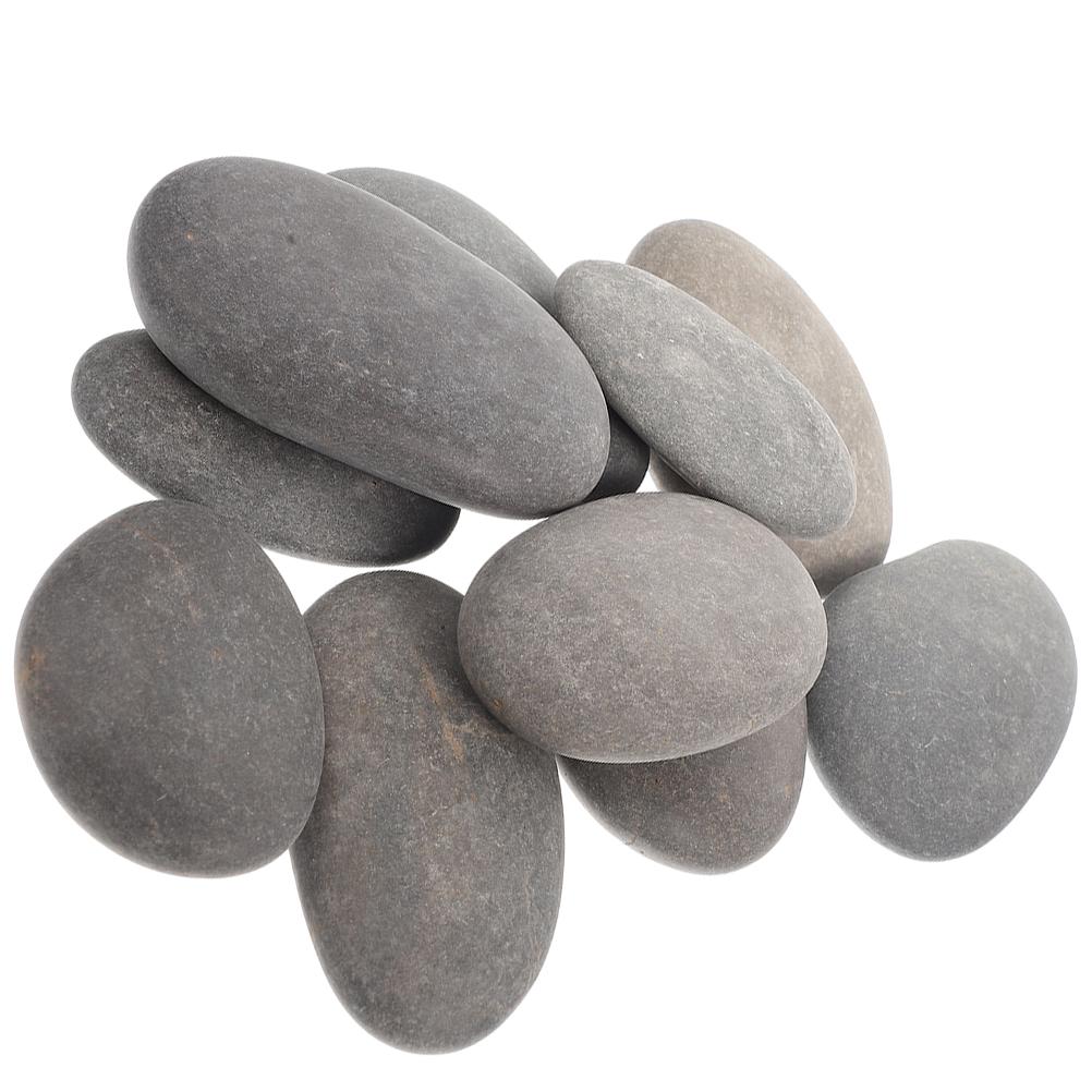 20 Pcs Natural River Stones Diy River Rocks Smooth Pebbles For Painting Rocks Pebble Art Sets Graffiti Rocks Polished Stones Art grigio