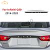 Car Accessories Trunk Decorative Strip Modified Exterior Trim Cover Soft Sticker Carbon Fiber For Infiniti Q50 2014-2020