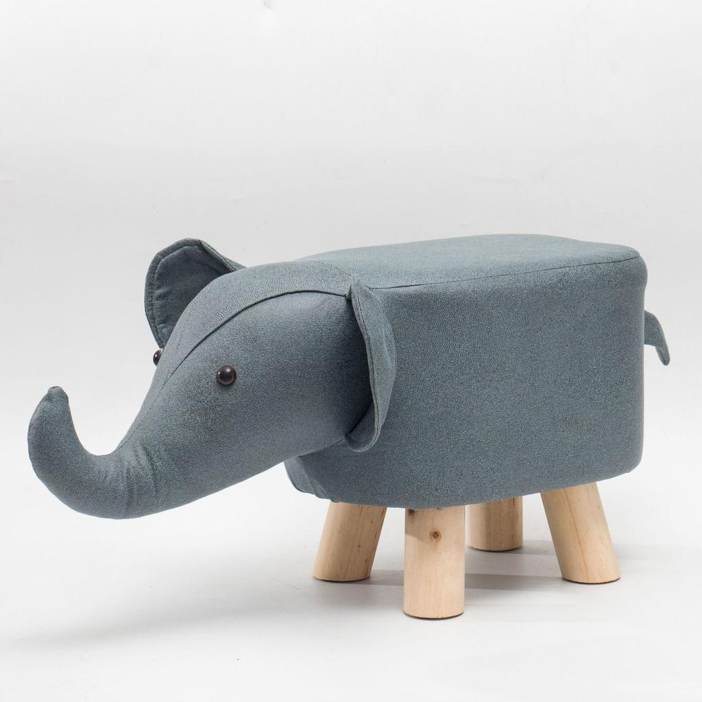 Creative Stool Children Nordic Style Porch Cartoon Shoe Changing Small Stool Living Room Wooden Animal Low Stool
