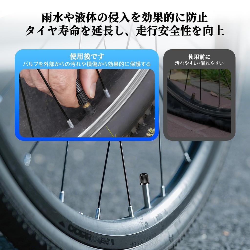 Bicycle Tire Cap 20 Pieces Tire Valve Cap Black Durable