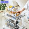 Refrigerator Organizer Bins 2-layer Automatic Rolling Beverage Soda Can Storage Box for Fridge Beverage Organizer for Beer Soda