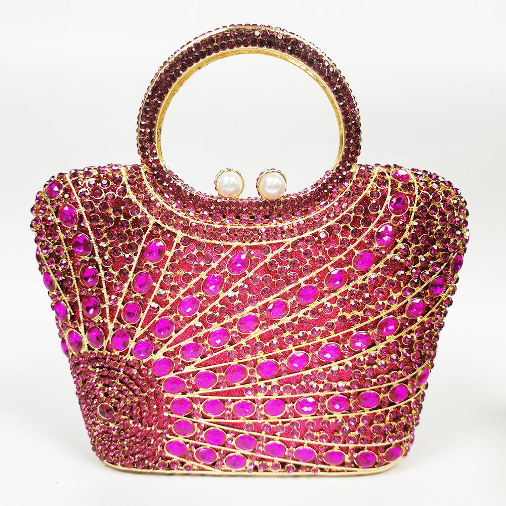 Multicolord Large Stone Top-Handle Bag Big Rhinestone Women Diamond Evening Clutch Bags Female Crystal Wedding Party Clutches