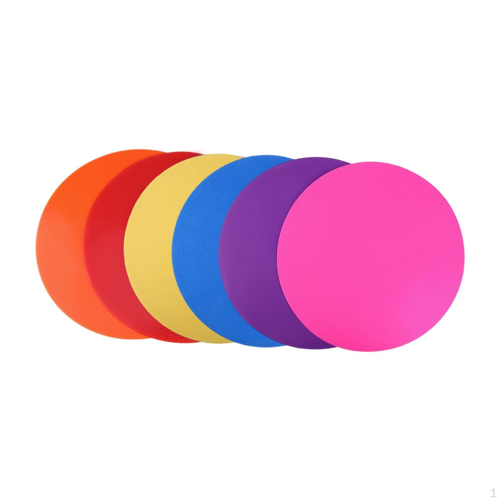 Разметочные конусы, маркеры, маты для тренировки ловкости и скорости, напольные противоскользящие диски, круглые точки для игры 6Pcs