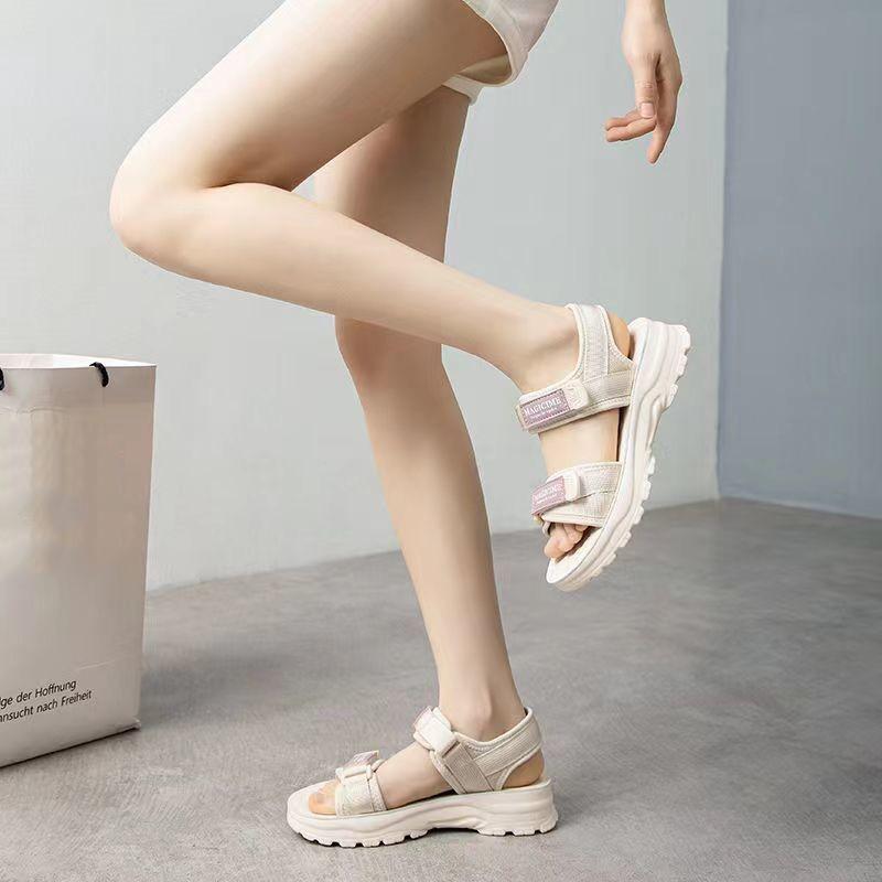 Sports Casual Shoes Thick Bottom Sandals Women's Summer Outwear Ladies Velcro Lightweight Sandals