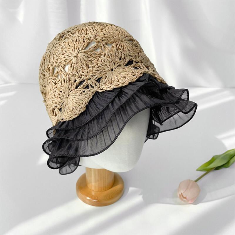 

Летняя панама Lanbatter с плиссированной отделкой, воланами, канканом, из шифона Jinbeiji