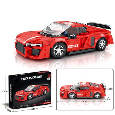 R8 Speed Αγωνιστικό Αυτοκίνητο Δομικά Τουβλάκια Αθλητικό Αγωνιστικό Αυτοκίνητο Σετ Κατασκευής Συλλεκτικό Αγωνιστικό Όχημα Ιδέα Δώρου για Παιδί Έφηβο 413 Τεμ.