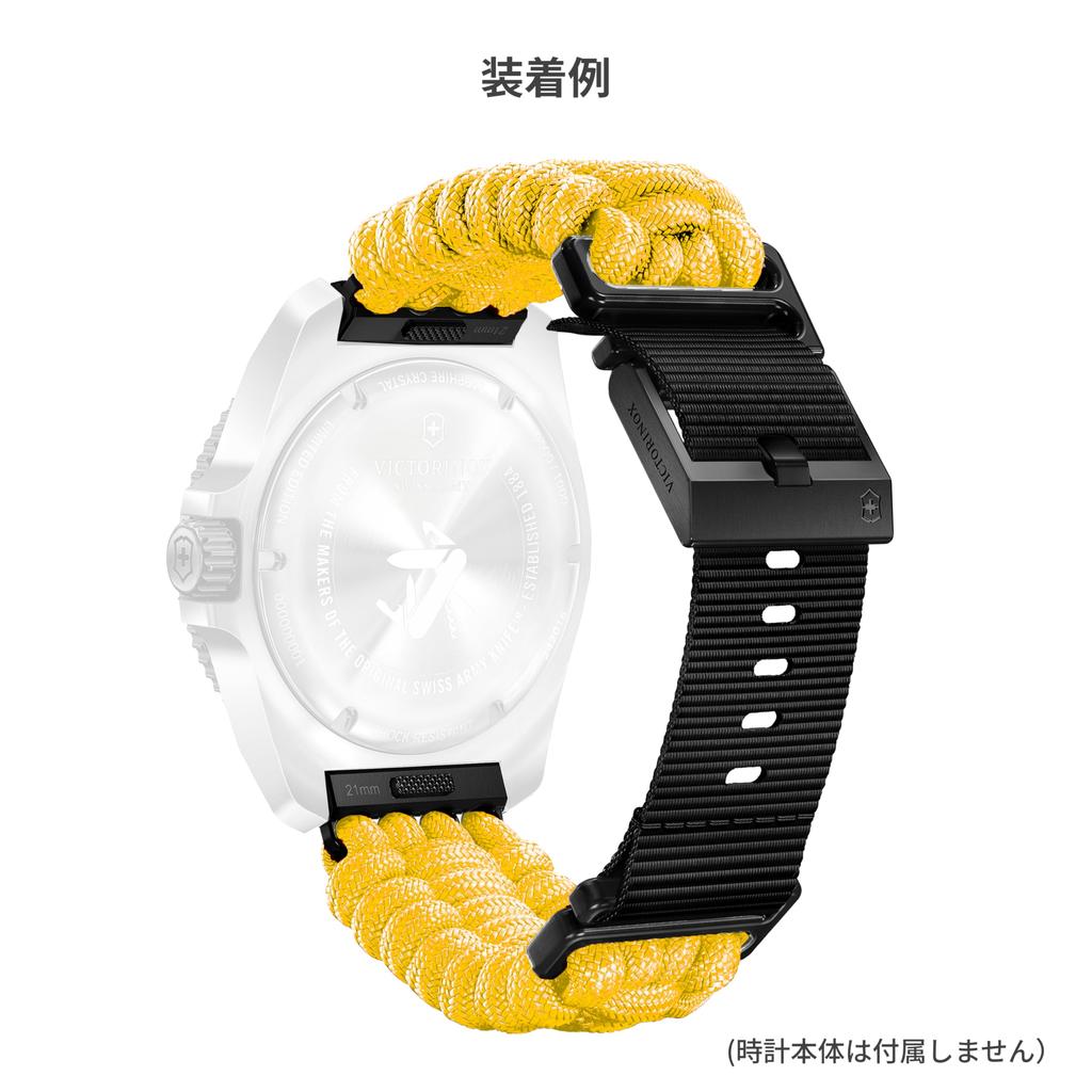Watch Band 21mm Paracord Strap D1 Pin Buckle Watch Strap Replacement Strap Lightweight Breathable Yellow [Victorinox] Tool-free [] V.60050