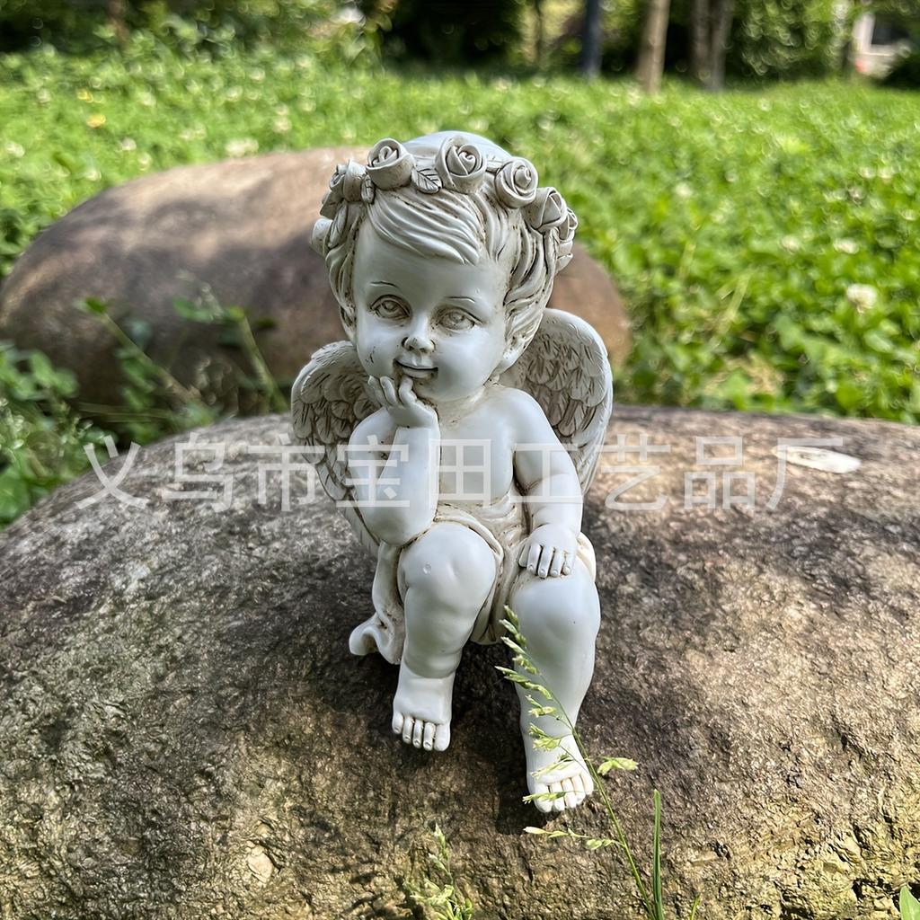 Creative Cupid Angel Garden Decoration Home Balcony Decoration Garden Atmosphere Decoration Crafts Ornament