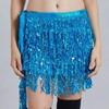 1 Pcs Fringed Waist Chain Belly Dance Waist Chain Indian Bohemian Lace-up Waist Scarf Sequined Fringed Skirt New Sequined