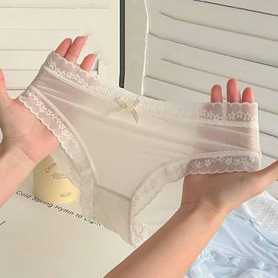 Slip sexy da donna Mutandine senza cuciture in seta di ghiaccio Intimo Lingerie sexy traspirante ad asciugatura rapida