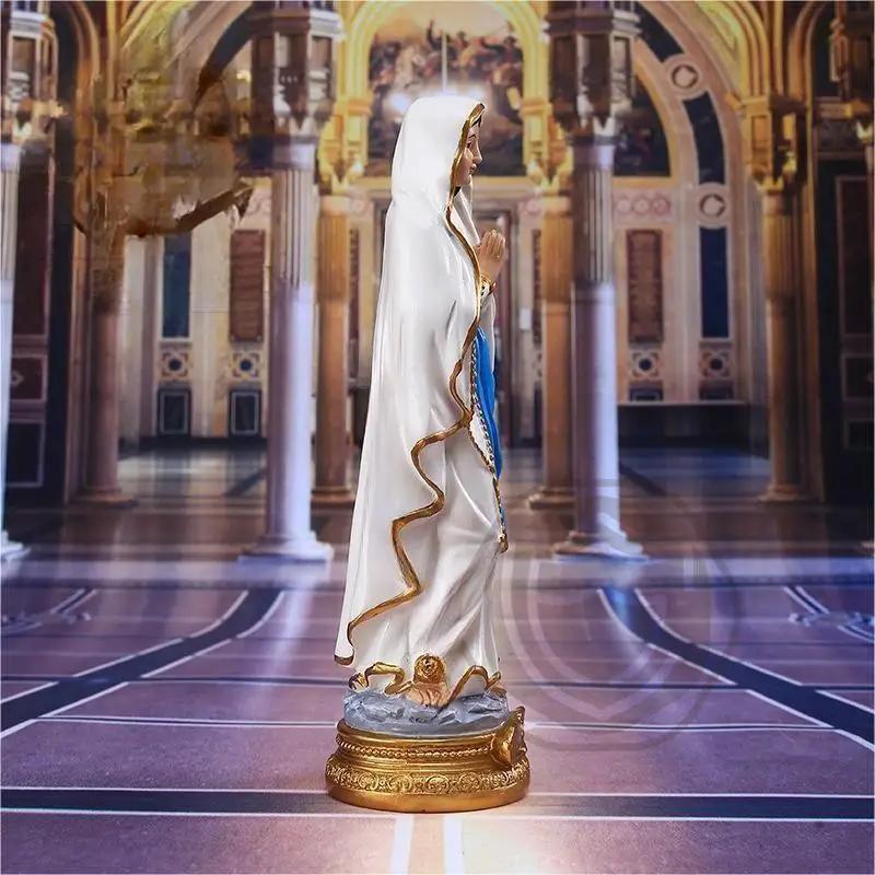 Virgin Mary Resin Statue - Religious Souvenir Interior Decoration Gift Jesus Religion Theme
