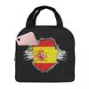 Bandera nacional. España. Bolsa de Almuerzo Aislada para Niños Refrigerador Escolar Caja Térmica para Comida Bolsa Tote Contenedor de Fiambreras a Prueba de Fugas