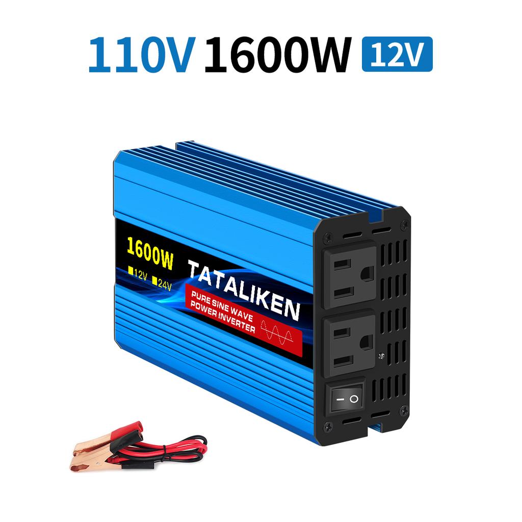 12V To 110V AC Pure Sine Power Inverter 8000W 10000W Power 60HZ Converter Car Accessories Solar With LED And US Socket