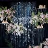 Rideau de Perles de Cristal de Mariage avec Paillettes Dorées et Argentées pour Décor de Plafond et Accessoires