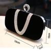 Rote Flanell Strass Tasche Samt Abendtaschen Crossbody Elegante Party Clutch Bling Schulter Damen Tasche Diamant Handtasche