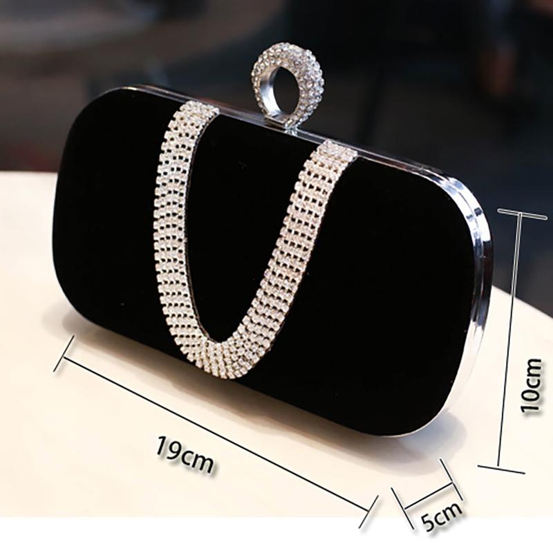 Rote Flanell Strass Tasche Samt Abendtaschen Crossbody Elegante Party Clutch Bling Schulter Damen Tasche Diamant Handtasche
