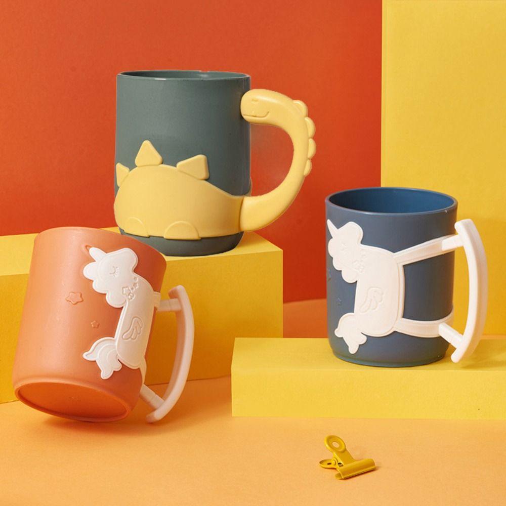 Multicolor Dinosaur Design Mouthwash Cup Plastic Water Cup Creative Gargle Cup Kids