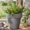 Deep Root Planters for Large Trees Round Planter with Drainage Hole 12 Inch Dia Stone-Look Flower All Weather Floral Containers Deck Pot Modern