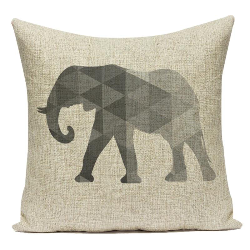Simple Black White Cushion Animal Letters Coffee Home Polyester Pillowcase Car Sofa Home Decorative Throw Pillow Covers