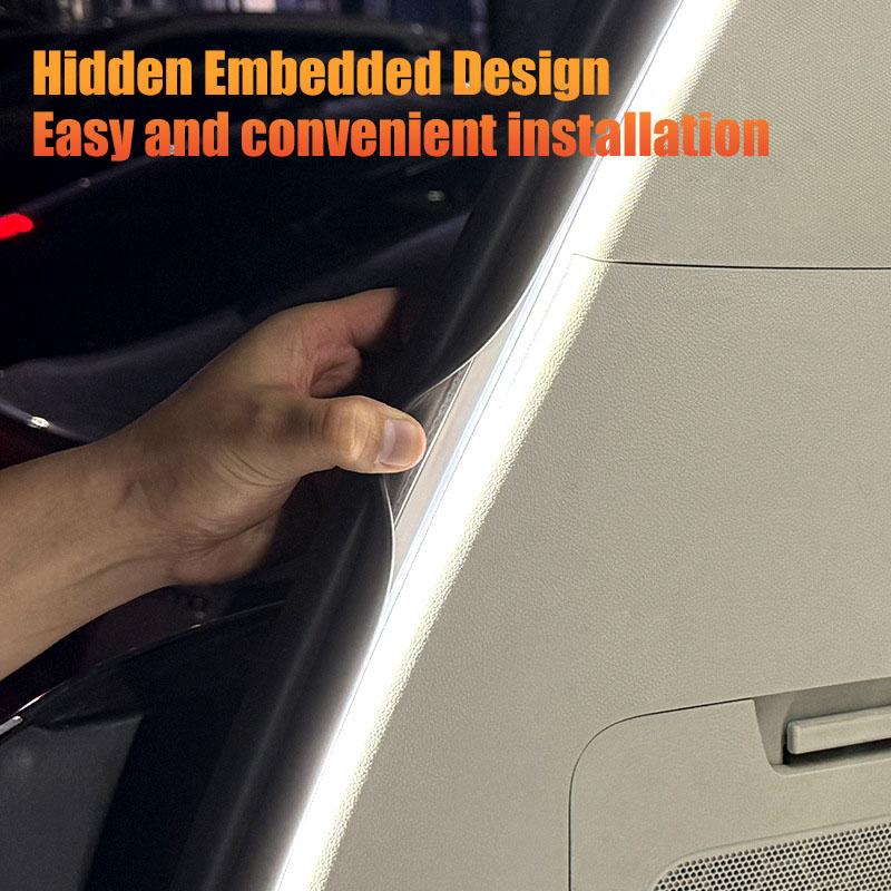 LED Trunk Lighting Lights Dynamic Flowing Flexible Light Strip On/Off Scanning Atmosphere Lamp Waterproof for Car Accessories