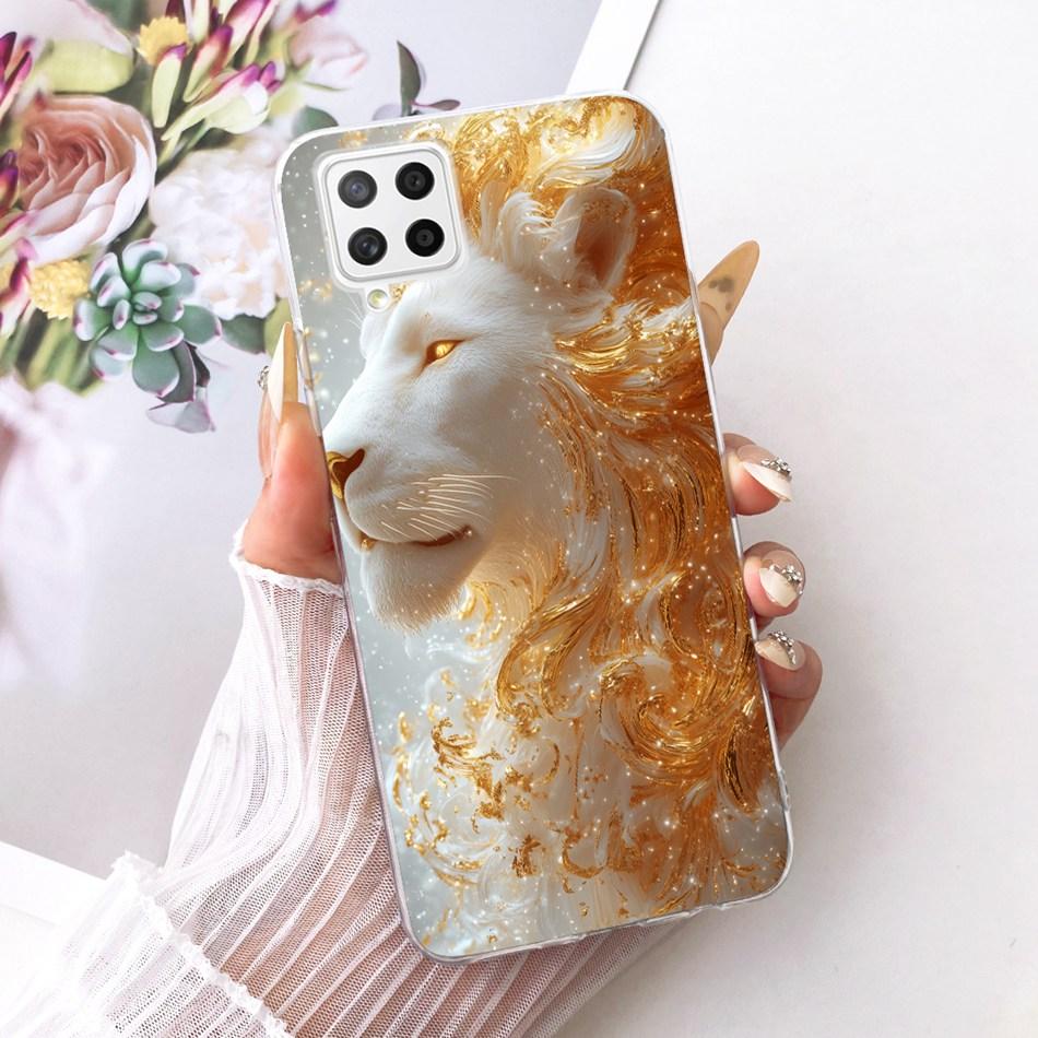 For Samsung Galaxy A22 4G A225F / A22 5G A226B Cool Dragon Tiger Pattern Phone Case For Samsung A22 Soft Silicone TPU Bumpers