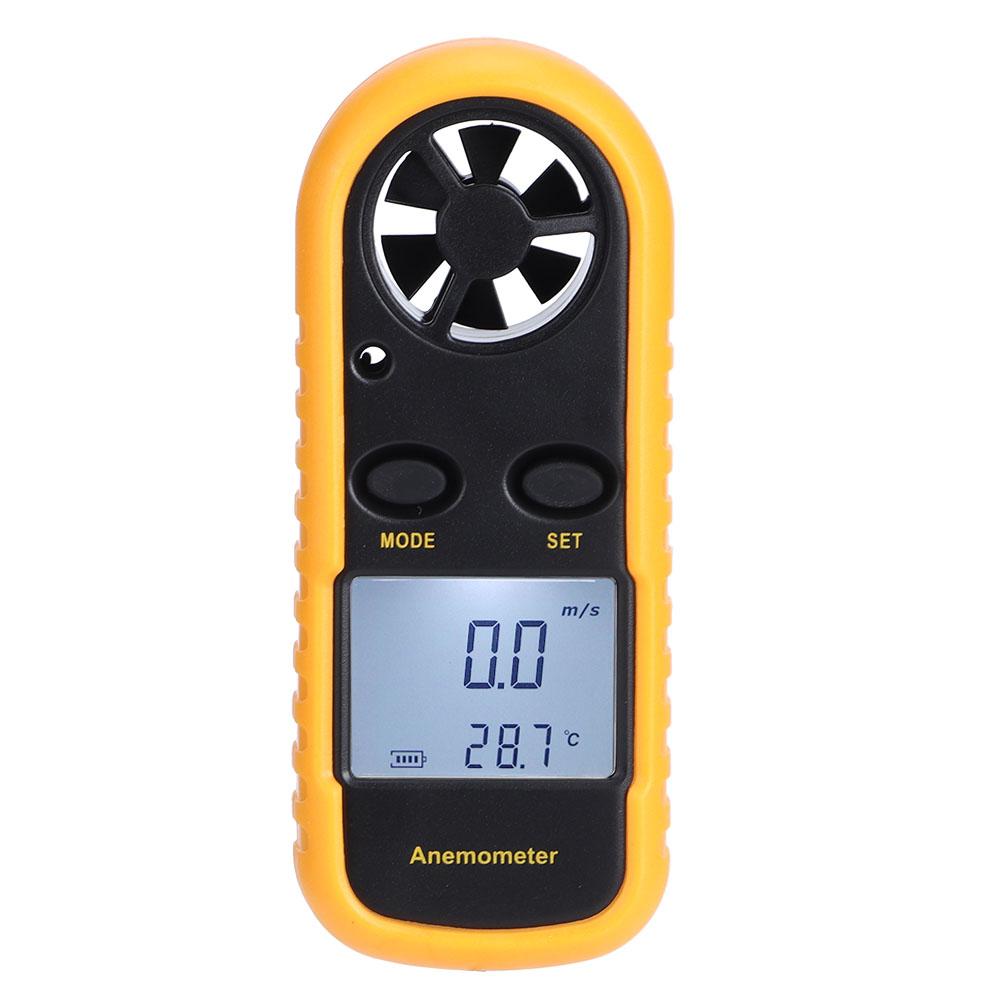 Mini Handheld Electronic Digital Anemometer LCD Wind Speed Temperature Meter Tester