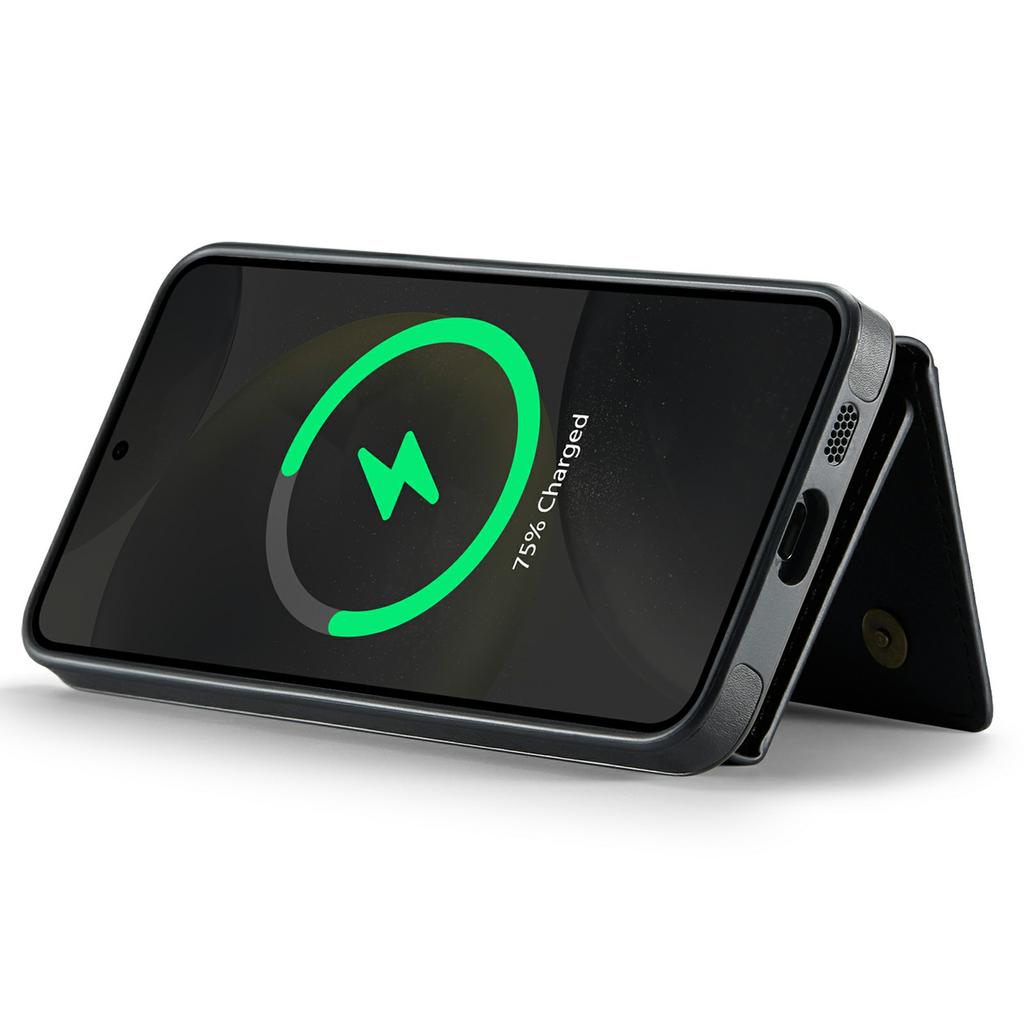 For Samsung Galaxy S25 Case Compatible with MagSafe PC+TPU+PU Phone Cover
