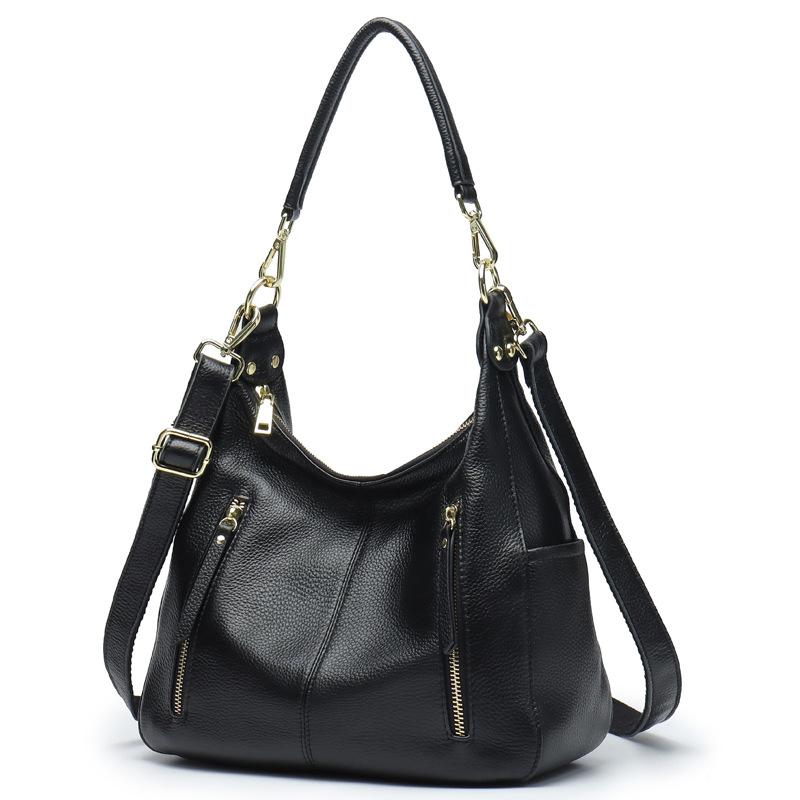 

New Top Layer Cowhide Women s Shoulder Bag, Simple Classic Leather Diagonal Cross Tote Bag, Large Capacity Soft Bag