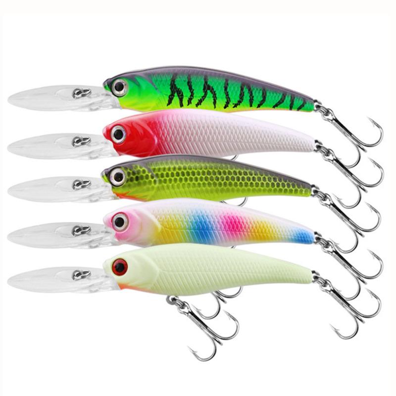 Angelköder Lange Zunge Angelköder 9cm 6.5g Kunstköder Eingebaute Ringperlen Simuliert hart