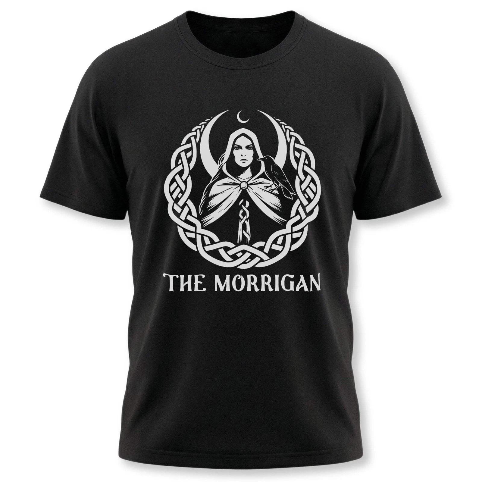 Morrigan Celtic Goddess Raven Moon T-Shirt | Irish Mythology Graphic Tee XL