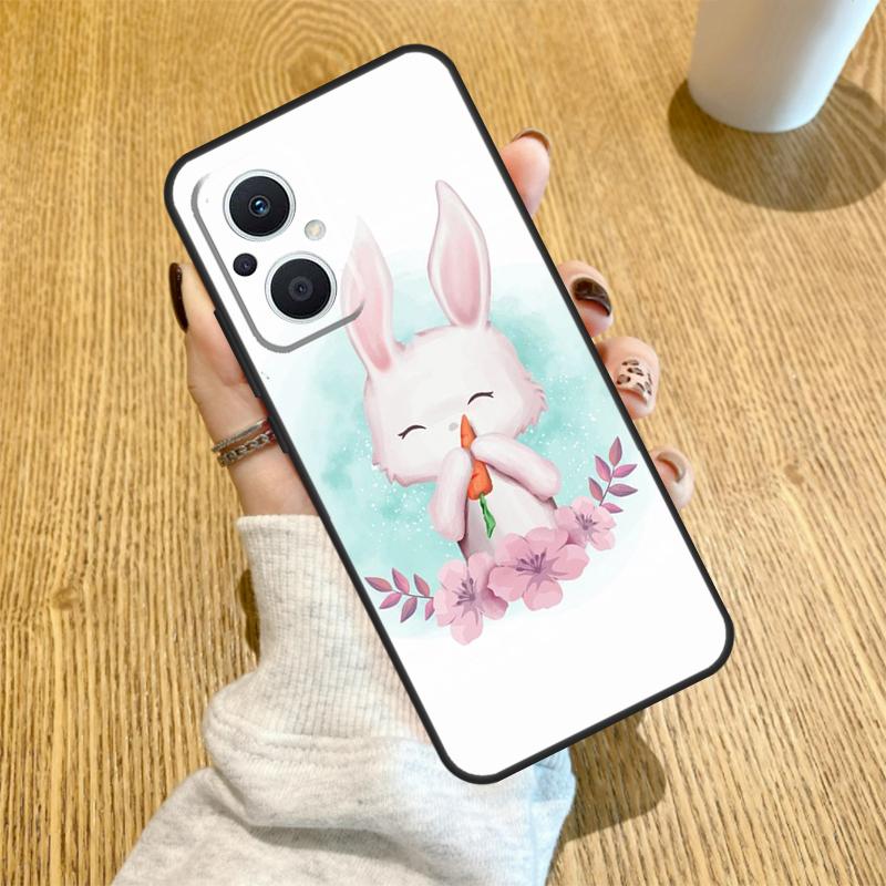 Cute Bunny Rabbit Funda For OPPO Reno 7 8 Lite 14 F 13F 12F 11F 13 12 11 10 Pro OPPO Find X9 X8 X6 X5 Pro Case