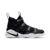Nike Zoom Soldier 11 Runde Zehenpartie Flache Sohle Rutschfest Stoßdämpfend High Top Kinder Basketballschuhe Kinder Basketballschuhe Schwarz Weiß AJ6985-002