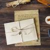 Europe Style Kraft Envelope Letter Paper With Rope Vintage Letter Message Pad Wedding Letter School Stationery Writing Supplies