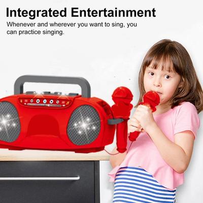 Yousheng Kids Singing Machine Toy with Microphone LED Light Toddlers Boys Girls Multi-functional Mini Karaoke Machine Music Player Toy