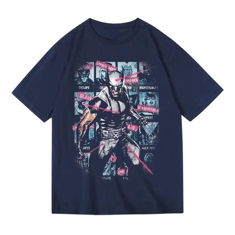 

Anime Movie Wolverine X-Men Logan Printing Short Sleeve T-Shirt Men s and Women s Summer Autumn and winter innerwear 4XL