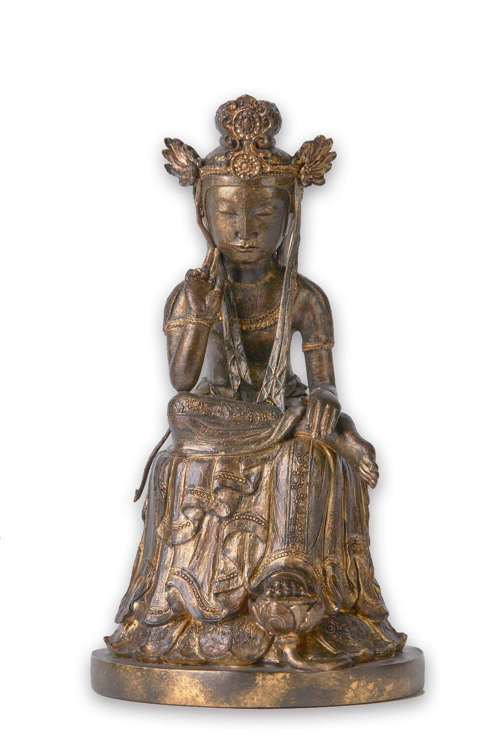 

Ismu TanaCOCORO Gilt bronze Maitreya Buddha figure Ismu MORITA tc3532 [Palm] (Kondo Miroku)