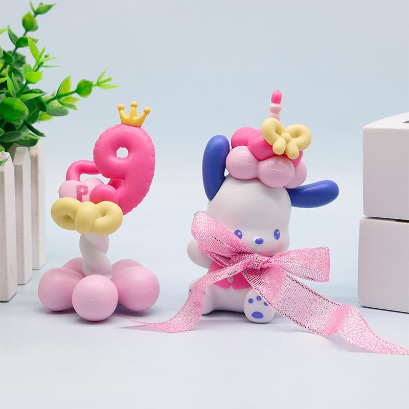 Nueva Serie de Globos Pochacco Figura de Acción Anime Decoración de Fiesta Colección Juguetes Regalos de Cumpleaños