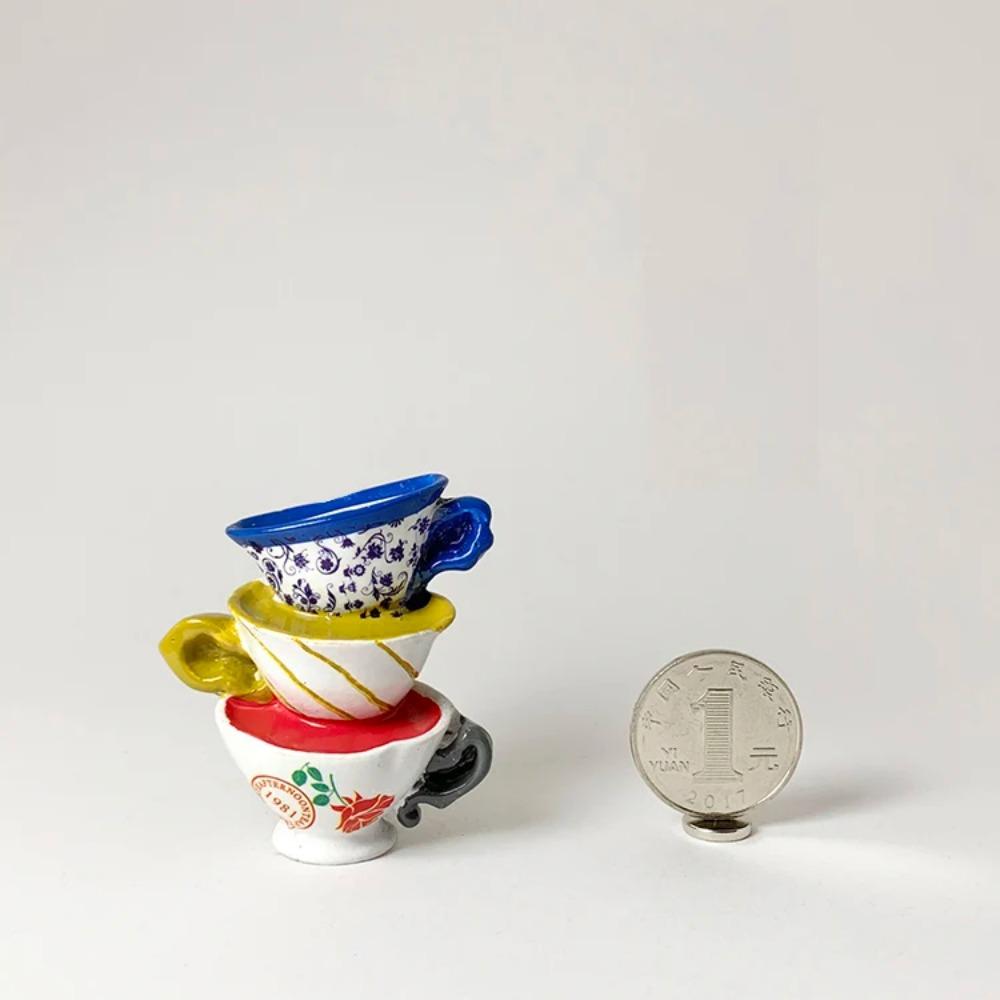 Teekanne Tee 3D Kühlschrankmagnete Kuchen Keks magnetische Kühlschrankpaste Kinder Früherziehung Magnetpaste Heimdekoration