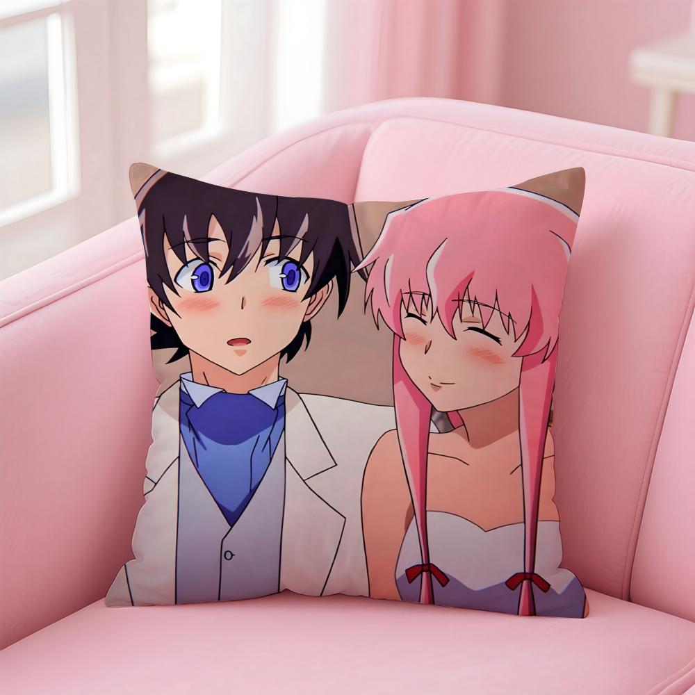 Anime The FFuture DDiary Cushion Cover Pillow Case Soft Friendly Fabric  Concealed Zipper